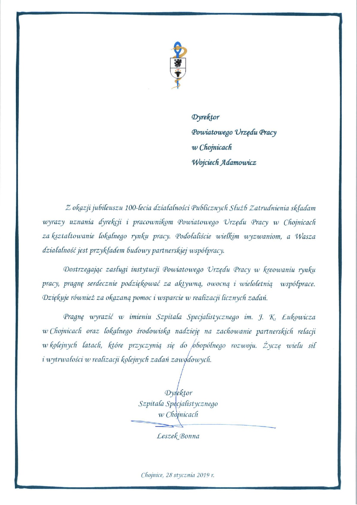 list gratulacyjny