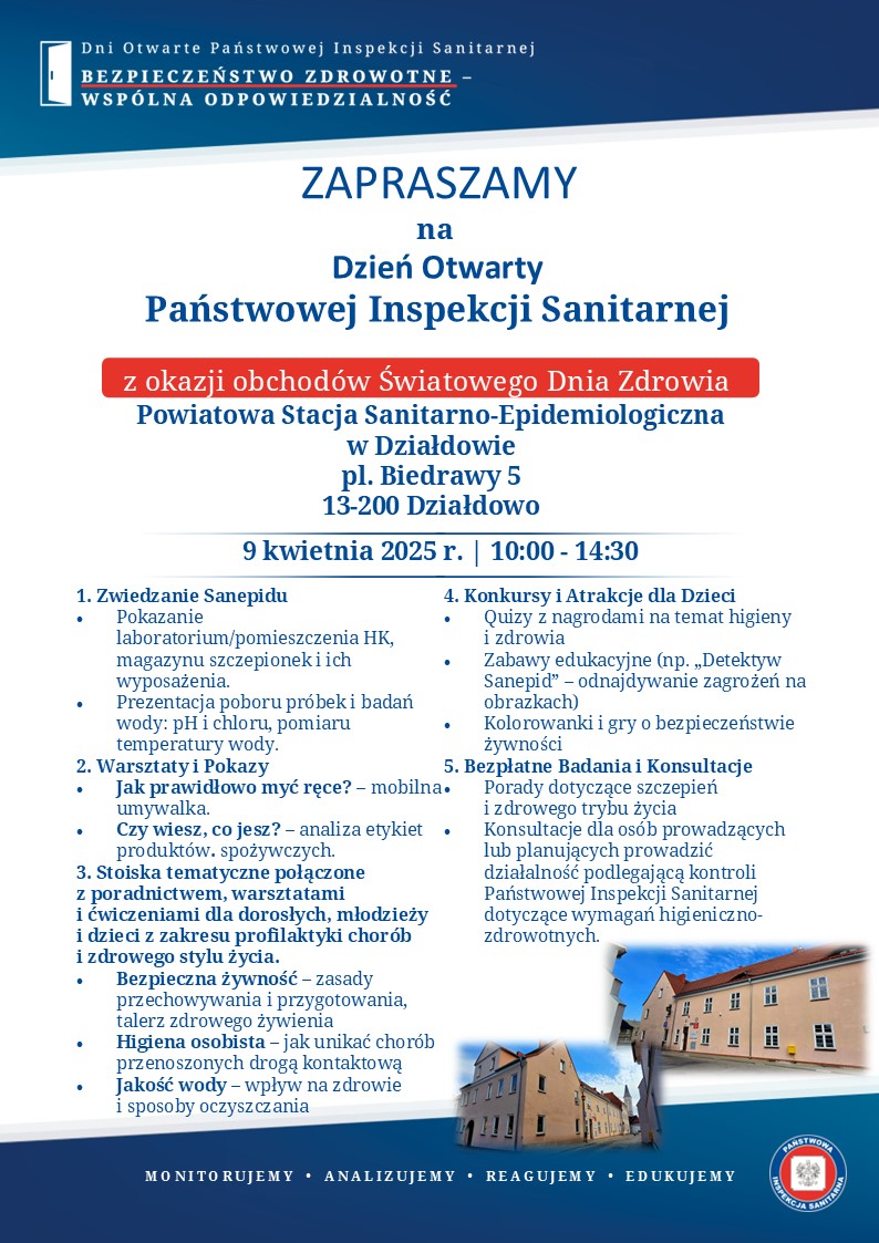 Zdjęcie artykułu Dzień Otwarty Państwowej Inspekcji Sanitarnej 09.04.2025