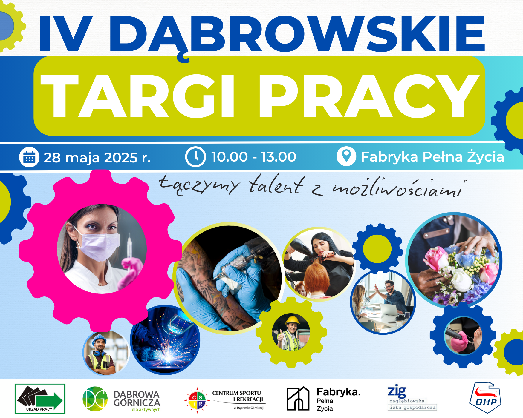Baner czwartych dąbrowskich targów pracy